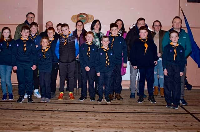 The ceremony was attended by local politicians, Cllr Aidan Mullins and Cathal Berry TD, local parish priests, South Kildare county commissioner Serena McCoubrey, members of the county board, scouters from the county and further afield, and the outgoing 4th Laois Scouters. MORE BELOW PICTURE.