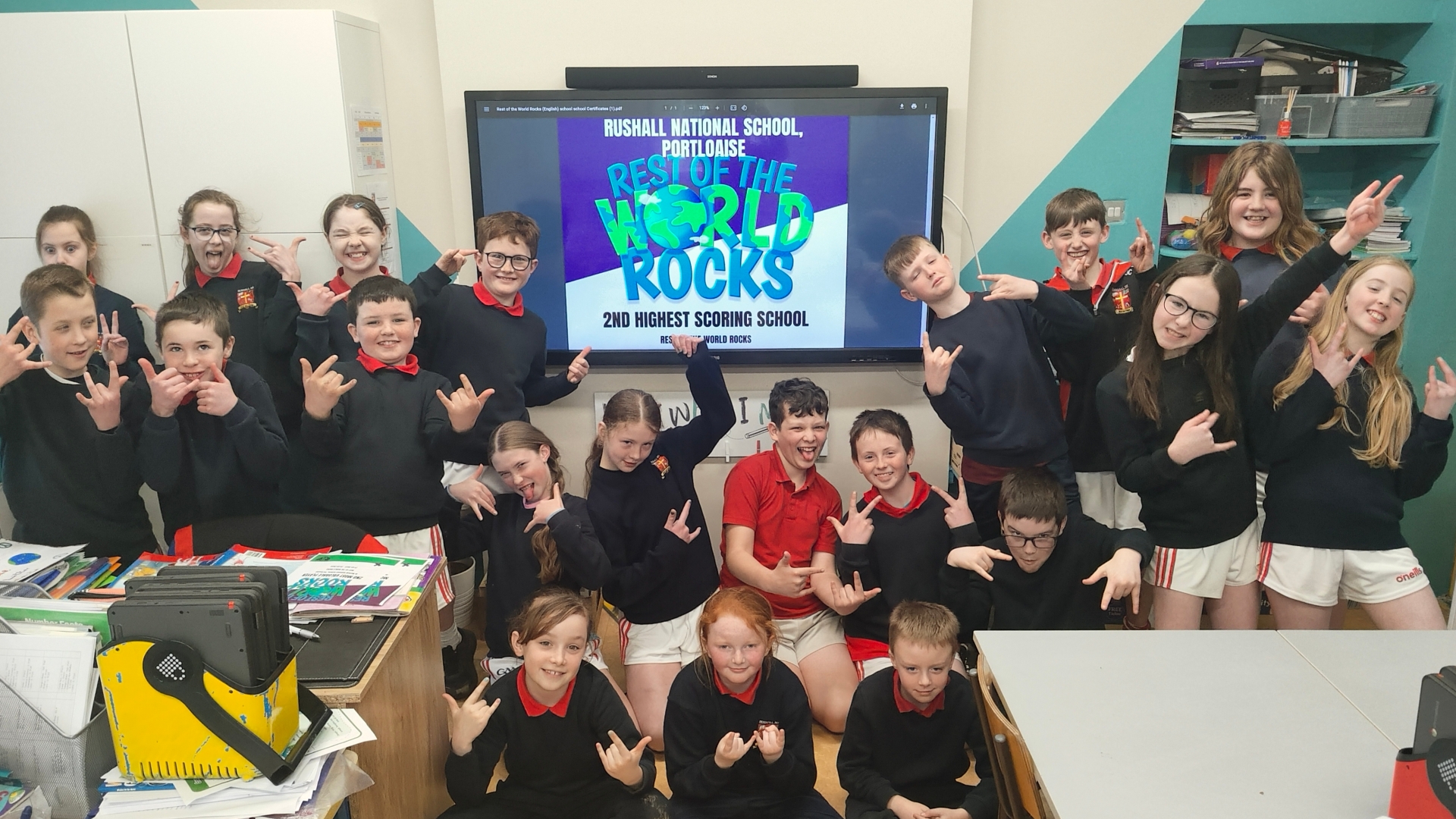 Some of the pupils in the school