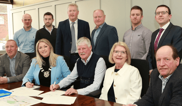 The contract signing in Laois County Council. Picture: Michael Scully