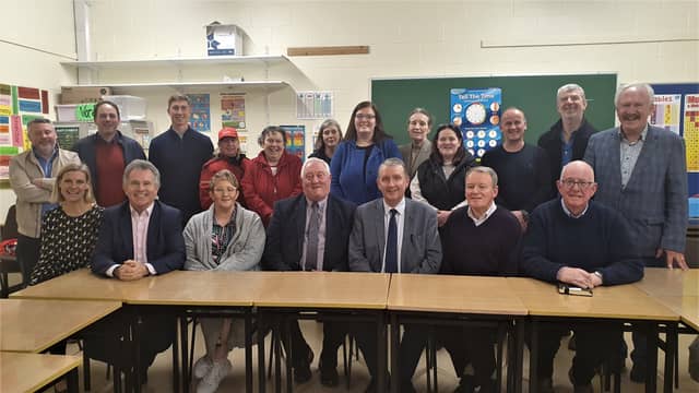 Parents, teachers and management meet politicians in St Fergal's College Rathdowney