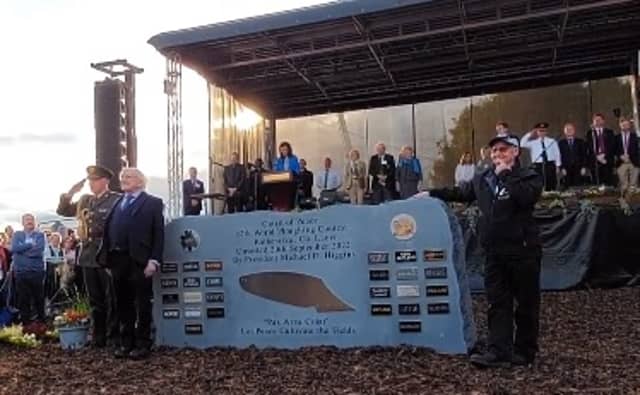 President Michael D Higgins unveiled the monument in September