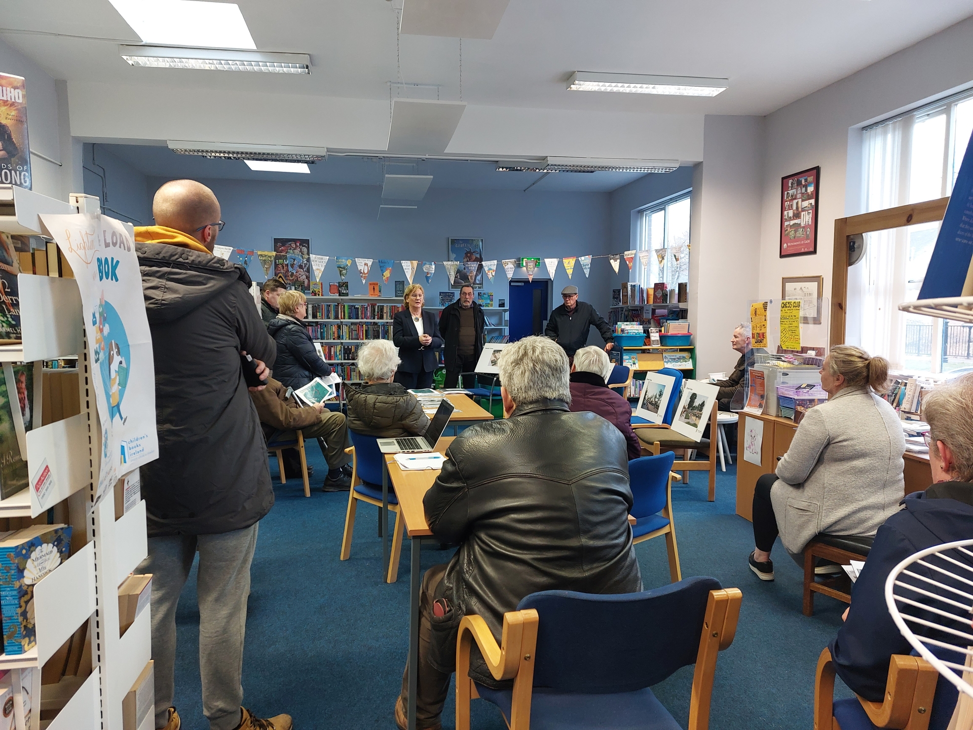 Rathdowney locals at an information evening on a modular estate for Ukrainian war refugees.