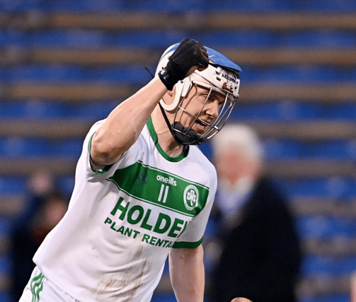 TJ Reid celebrates after scoring his side's second goal during the AIB GAA Hurling All-Ireland Senior Club Championship Semi-Final. Pic; Ramsey Cardy/Sportsfile