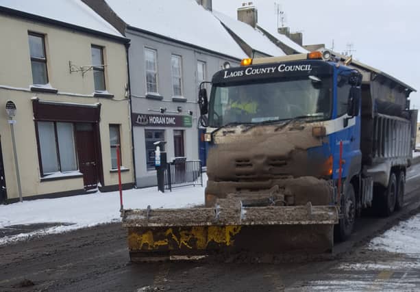 Snow plough in Mountmellick. Pic - Diana S