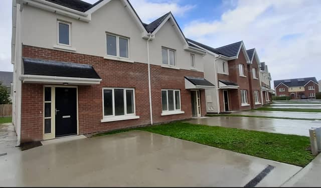 The new houses at Clonrooske Abbey, Portlaoise where keys are not yet handed over to tenants. Photo courtesy of Clúid.