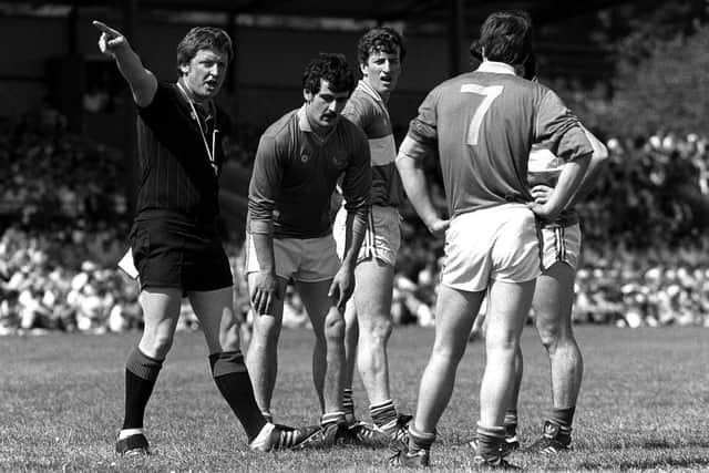 “We won the League final in 1986 and that was massive. That team was absolutely brilliant. Okay, we got them together and put them together and just provided basic coaching ideas, But they were a fantastic group of lads themselves. The county board was great at the time as well. There was a great spirit in that team. Them days you could win the Division 1 league having started in Division 3 that very same year, We were the last team to do that. I woke up in bed the next morning and felt like a huge weight that I had been carrying for years had lifted off my head. It was like we were given a mentality that we can beat anyone. If you could bottle that feeling and sell it to Mayo men they would win an All-Ireland in the morning. It's not something that I can really describe but all of a sudden after losing all our lives, there was a feeling we can beat anyone. When I was playing with Laois we had an awful habit of dropping heads if we were losing after 15 minutes. You have to keep going even and play right to the end even if it's only to get yourself ready for the next day.” More below photo
