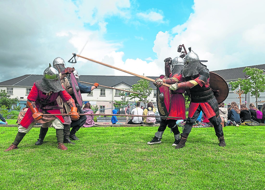 Renactment  at the Old Fort Quarter Festival in 2022 on the site of the Old Fort which was the site of the military based used in the conquest and plantation of Laois. Picture: Denis Byrne