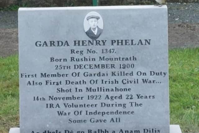 “It was known that some of these young men would die for their courage. And so it was on the 14 Nov Henry was shot in Mullinahone on the Tipperary border.