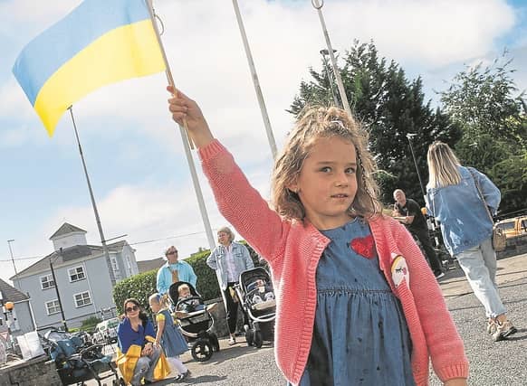 Celebrating Ukraine Independence day in Laois last August. Photo: Denis Byrne