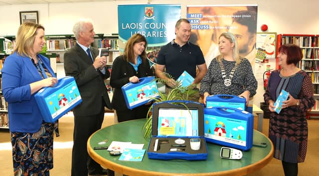 Launch of the new kits in Portlaosie Library. Picture: Michael Scully