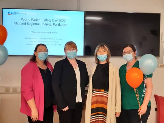 Olivia Lafferty, Quality & patient safety Manager, Caitriona Gowing Chief Pharmacist, Ita Kinsella Director of Midwifery, Margaret Rice Clinical Skills Facilitator.