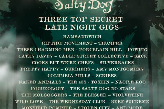 The full line up is below, and it promises "three top secret late night gigs" that you'll just have to be there for.