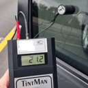 Using the TintMan measuring device / PHOTO: Naas Roads Policing