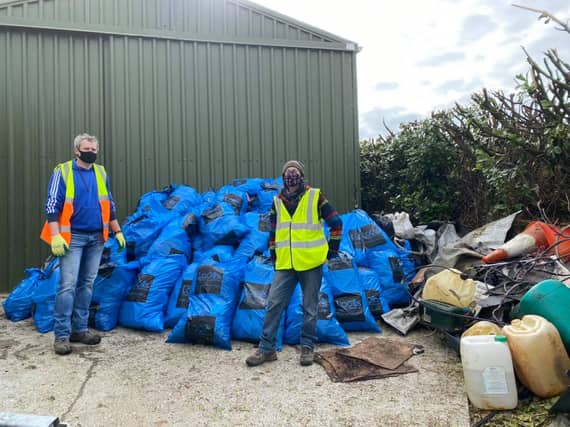 Rubbish gathered by volunteers last in the 2021 edition