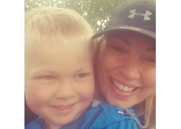 Audrey Weldon and her son Evan