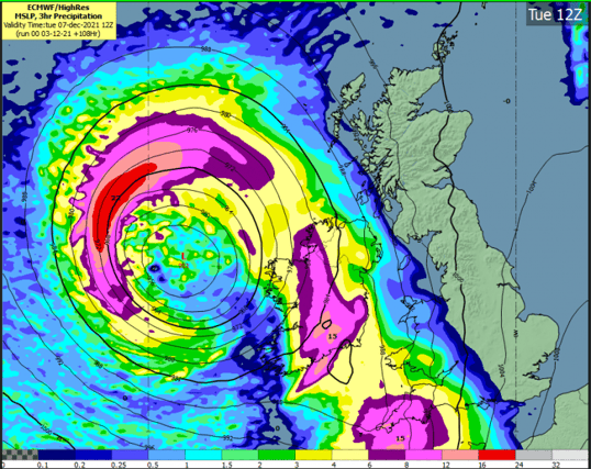 Storm Barra on Tuesday