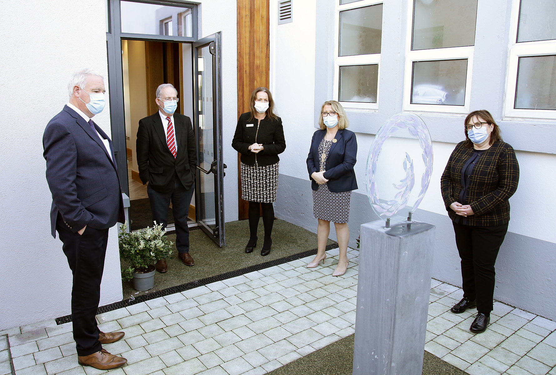 Portlaoise hospital management and staff at the recently completed enhanced mortuary