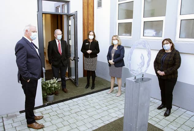 Portlaoise hospital management and staff at the recently completed enhanced mortuary