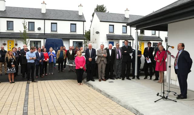 Official opening of Conniberry Way council estate in Portlaoise in 2018. Photo: Michael Scully