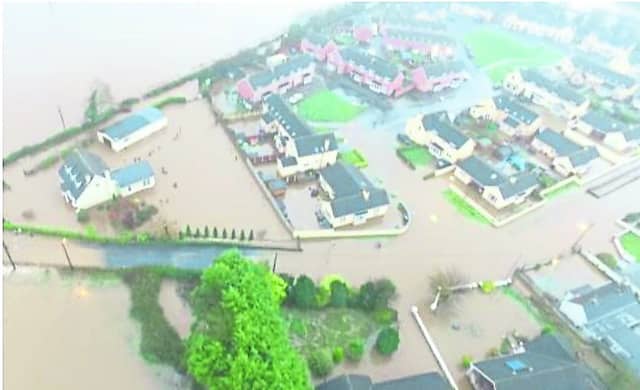 A flood in Mountmellick. Image from JBA consultants.