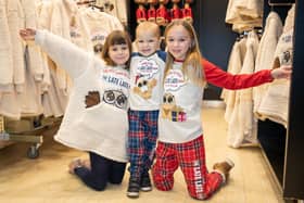 Pictured wearing the Penneys RTÉ Late Late Toy Show Pyjamas 2021 are siblings:Alice Coghlan, aged 9 Esther Coghlan, aged 7 Gabriele Coghlan, aged 4