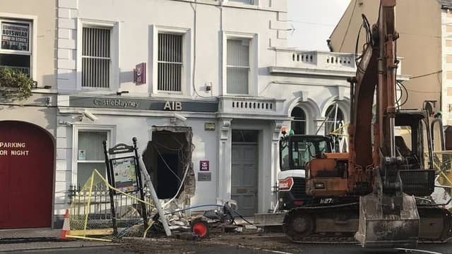 Robbery ATM at an AIB. PIC: BBC News