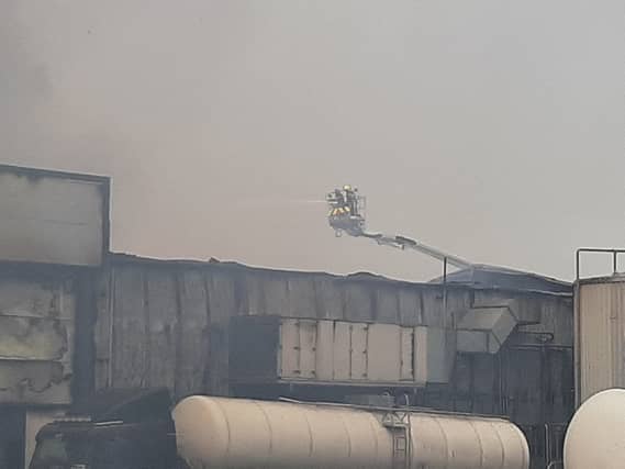 Firefighters continued to battle the Glenisk blaze this evening