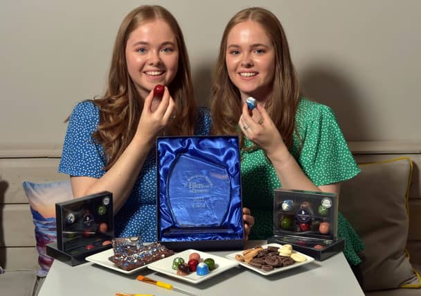Temptation Patisserie owners Kate and Ruth O'Hara with their their winning chocolates