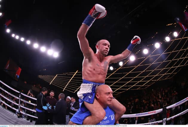 TJ Doheny pictured after becoming world champion back in 2018