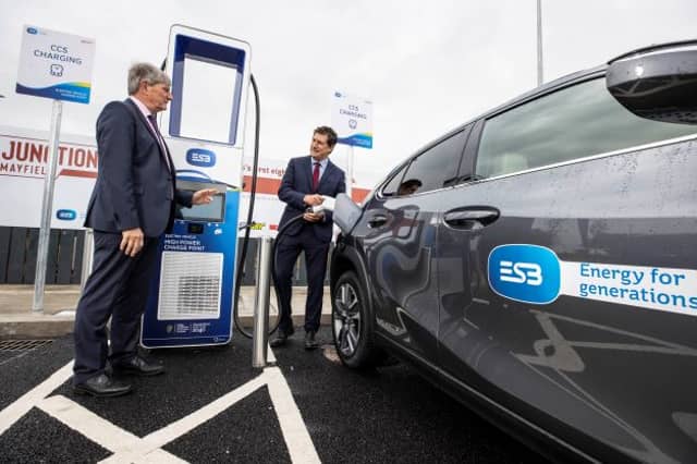 Pat O'Doherty, Chief Executive of ESB with Minister for the Environment, Climate and Communications and Minister for Transport, Eamon Ryan