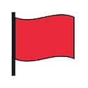 Red beach flag: