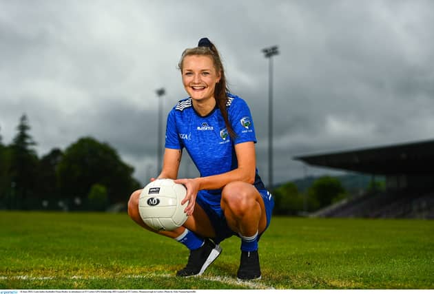 Laois ladies footballer Fiona Dooley in attendance at IT Carlow GPA Scholarship 2021 Launch at IT Carlow
