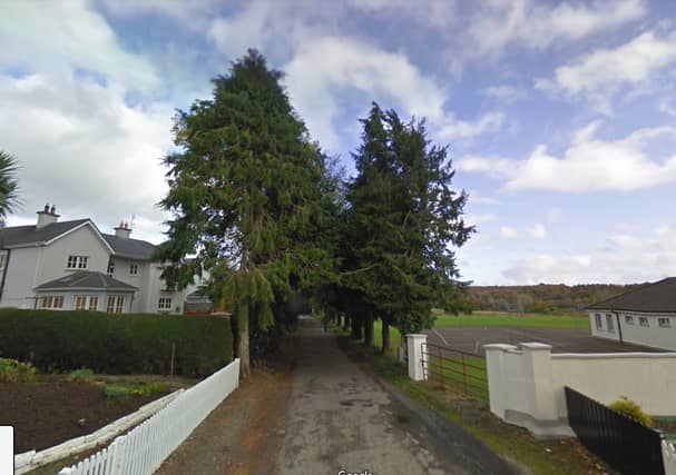 The lane to Gill's Pond and Ballinakill outdoor pool