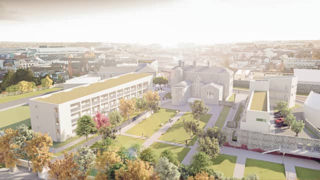 Artist impression of new housing and gardens at the restored Portlaoise convent