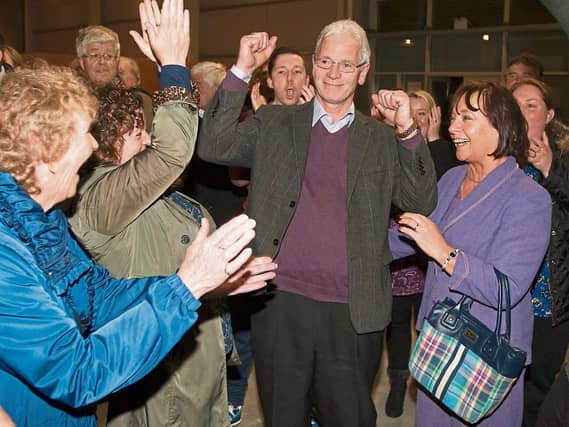 Aidan Mullins celebrates in 2014. Picture: Alf Harvey