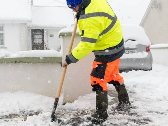 Clearing snow in Laois.