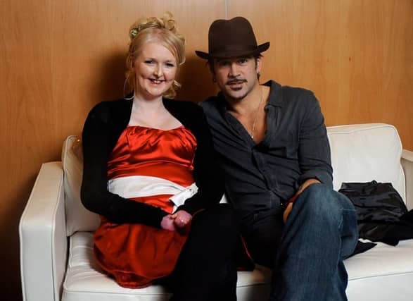 Emma Fogarty from Laois, ambassador for Debra Ireland, with actor Colin Farrell