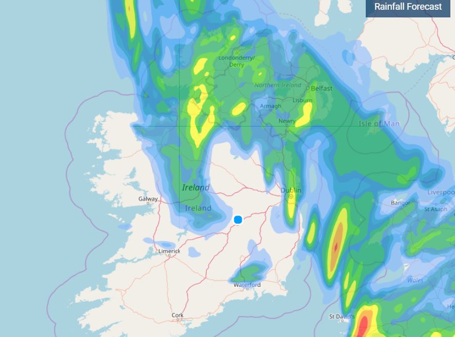 Met Eireann issues Status Yellow rain warning with 'surface flooding'