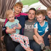 Mary-Claire Knowles with mum Rose and Anthony and brothers. Picture: Alf Harvey