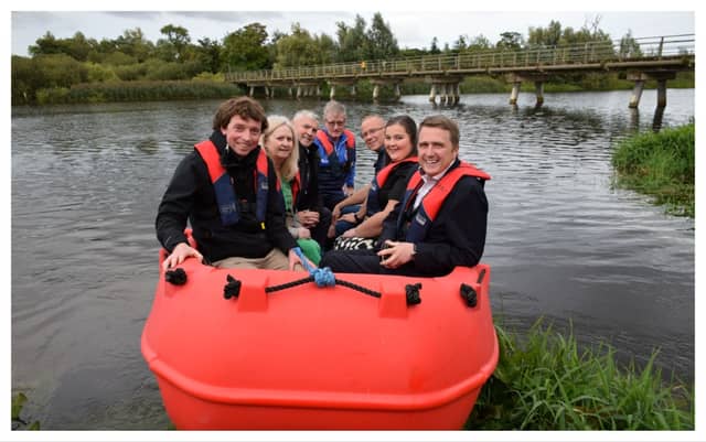 Minister of State for Nature, Heritage and Biodiversity Christopher O’Sullivan alongside members of the Cork Sub Aqua Group which received funding under the Community Water Development Fund 2026.