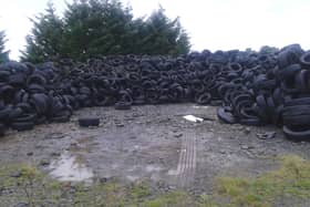 A typical tyre stockpile