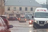 The flooded N80 road through Mountmellick in November 2017.