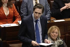 Minister for Health Simon Harris speaking in the Dáil on the abortion debate