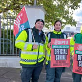Laois ambulance paramedics on strike on may on May 12.