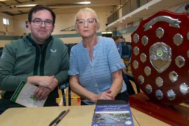 Aaron Mackessy and Breda Culleton on duty at the Fleadh in Clonaslee