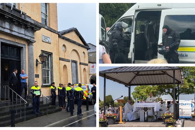 Appearances at Portlaoise District Court arising from row at Portlaoise Cemetery Mass.