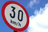 A 30km/h speed limit sign