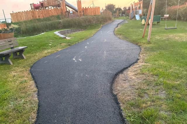 New tarmac footpaths replace previous gravel paths in Rathdowney playground