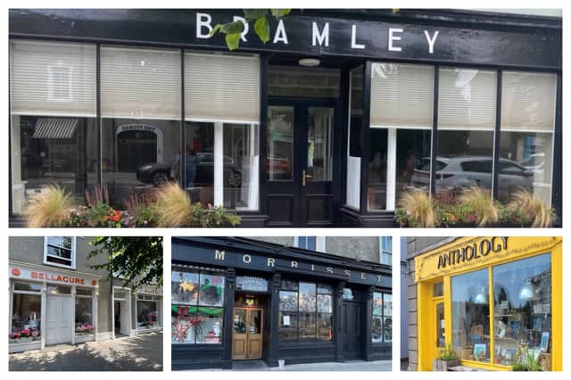A variety of eye-catching shop and pub fronts in Abbeyleix.