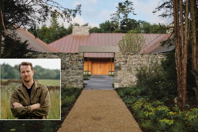 Ómós restaurant in Abbeyleix and inset: Chef Cúán Greene.
